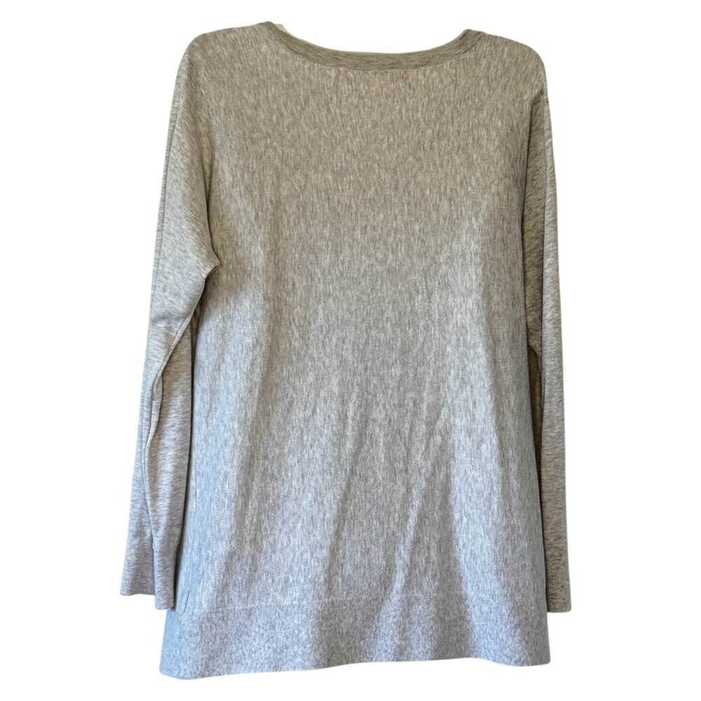 Lilly Pulitzer Arna Pullover Sweater Cotton Blend Light Grey Coolmax  Medium - Picture 5 of 10
